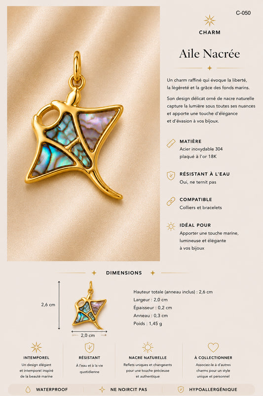 C-050 charm Aile nacrée