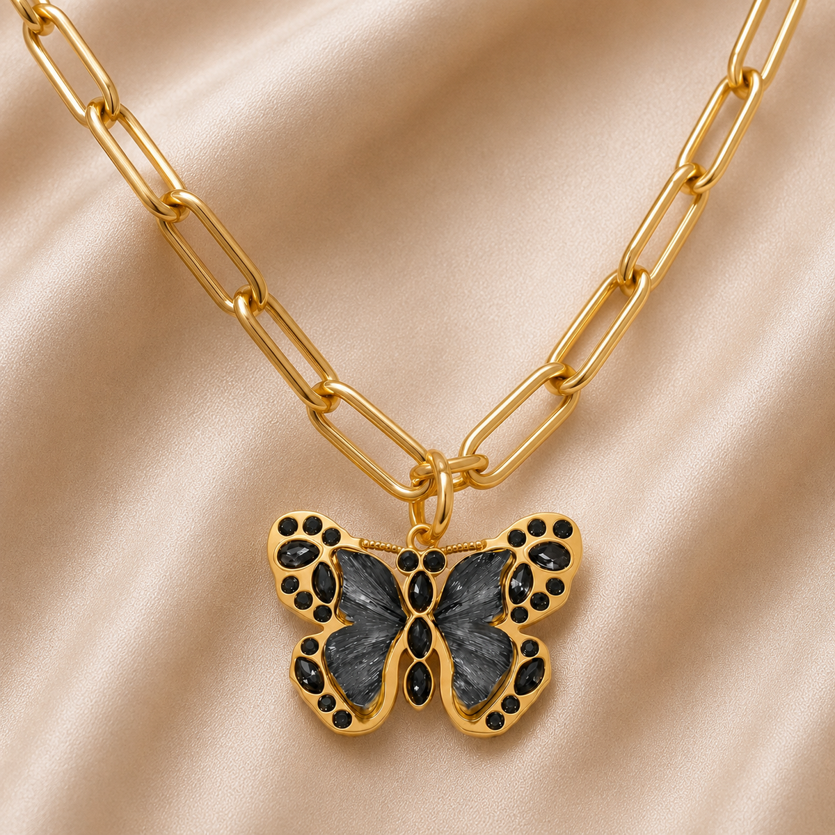 C-024 Charm Papillon lumineux gris