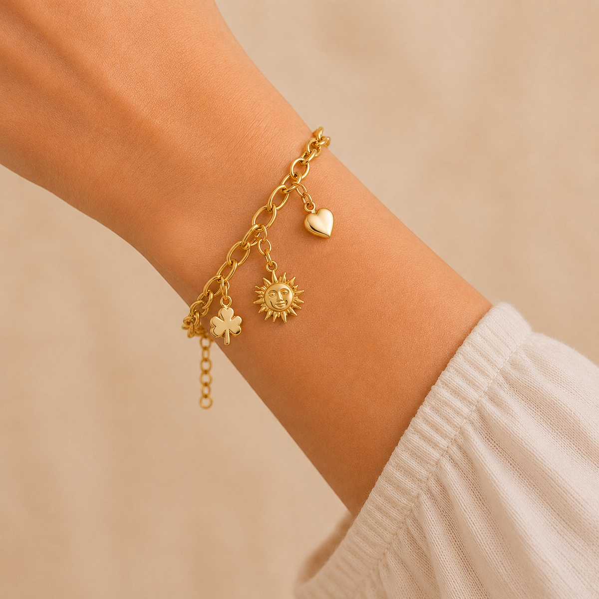Bracelet maille fine - La lueur - Or BR001