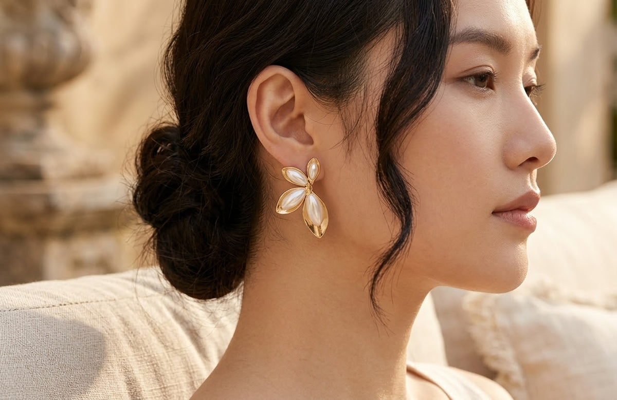 Boucle d’oreille Éclat de nacre