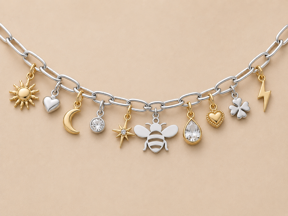 C-048 charm Abeille douce - argentée