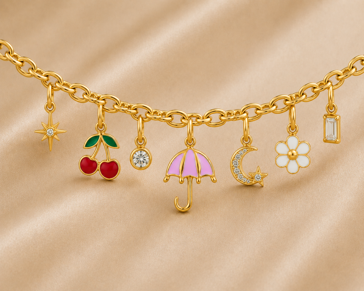 C-034 charm Parapluie rose