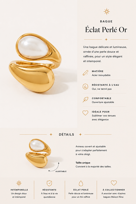 Bague Éclat perlé