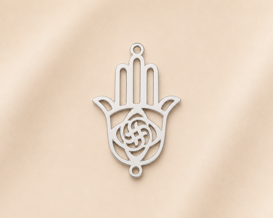 C-045 charm Main de Fatma argenté