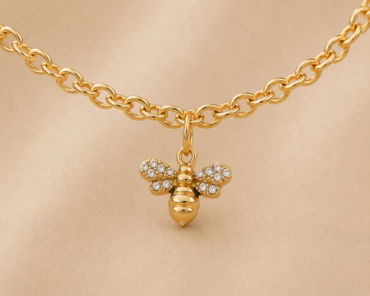 C-036 charm Abeille dorée