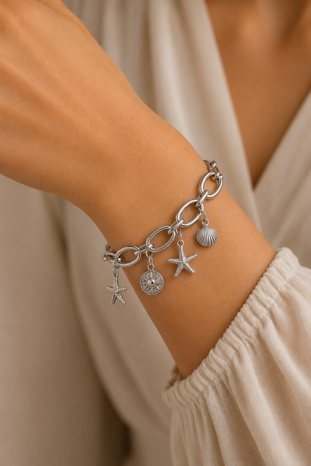 Bracelet maille épaisse - L’éclipse - argent BR005