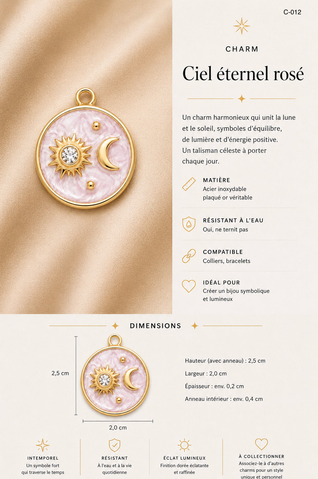 C-012 Charm Ciel éternel rosé