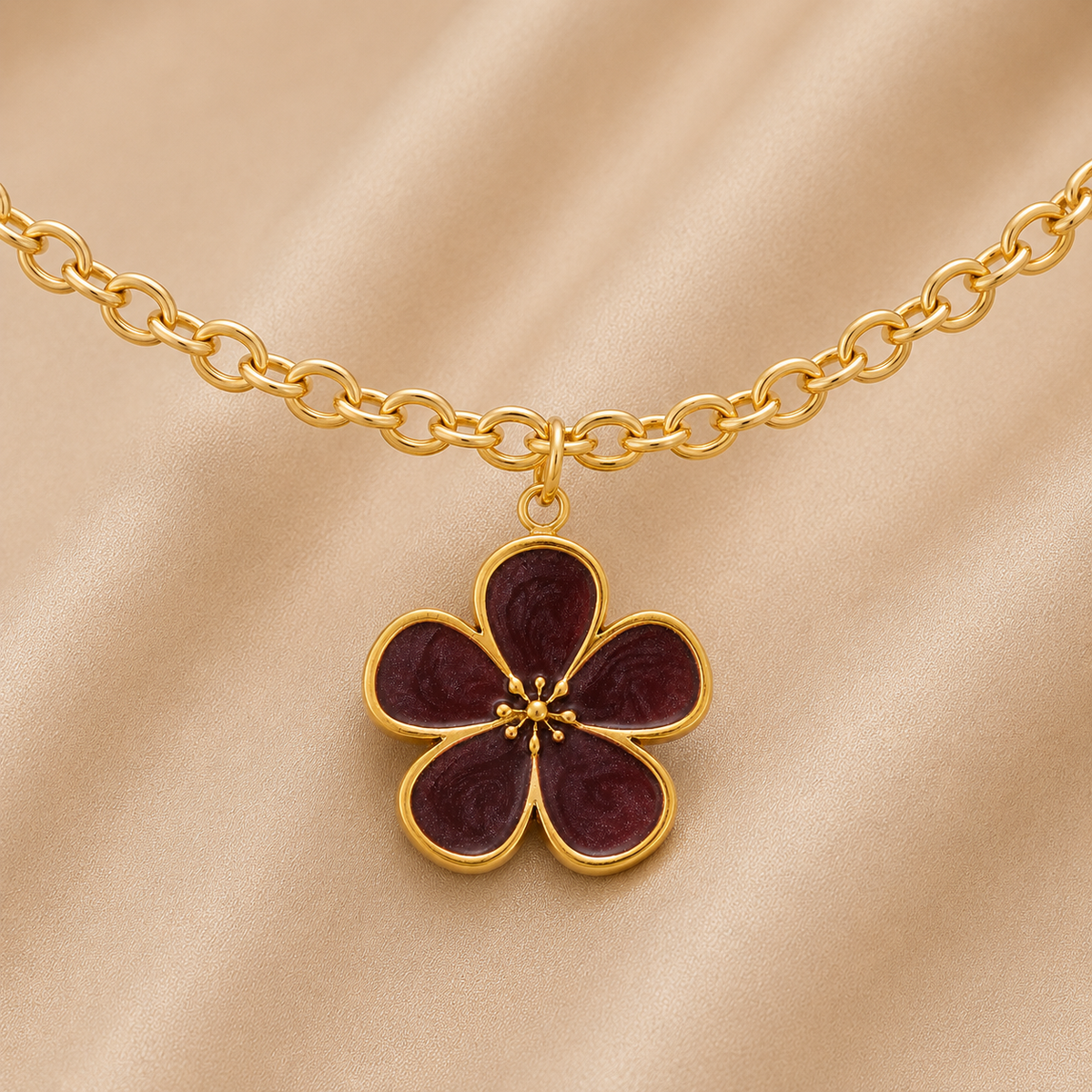 C-037 charm Fleur prune