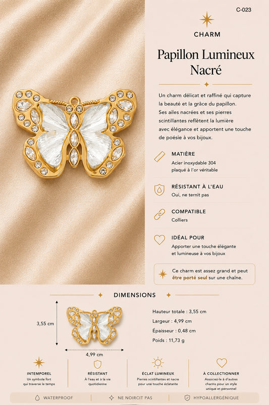 C-023 Charm Papillon lumineux