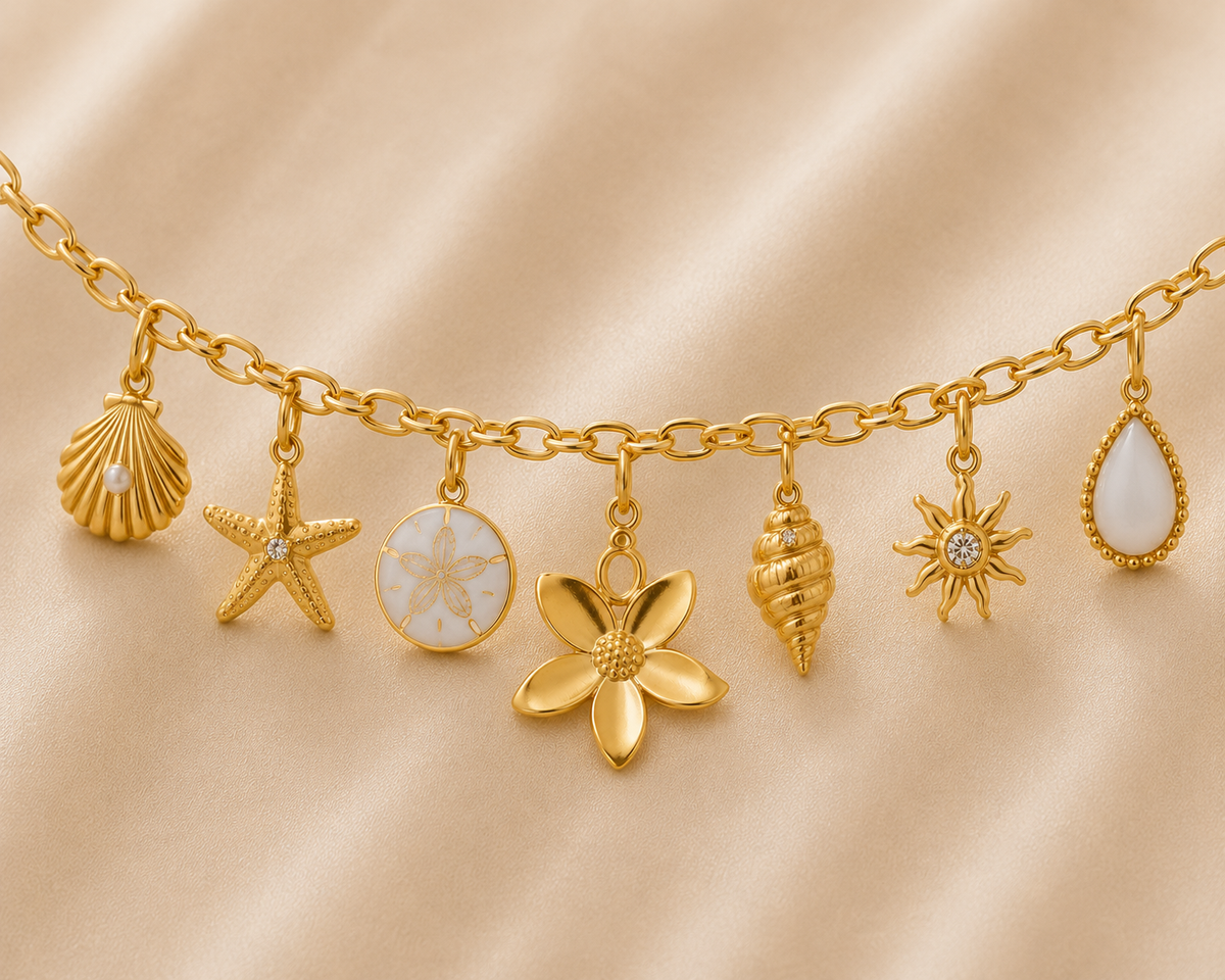 C-029 charm Fleur dorée
