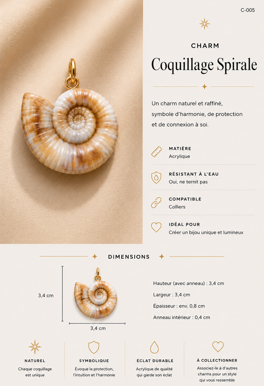 C-005 Charm coquillage spirale