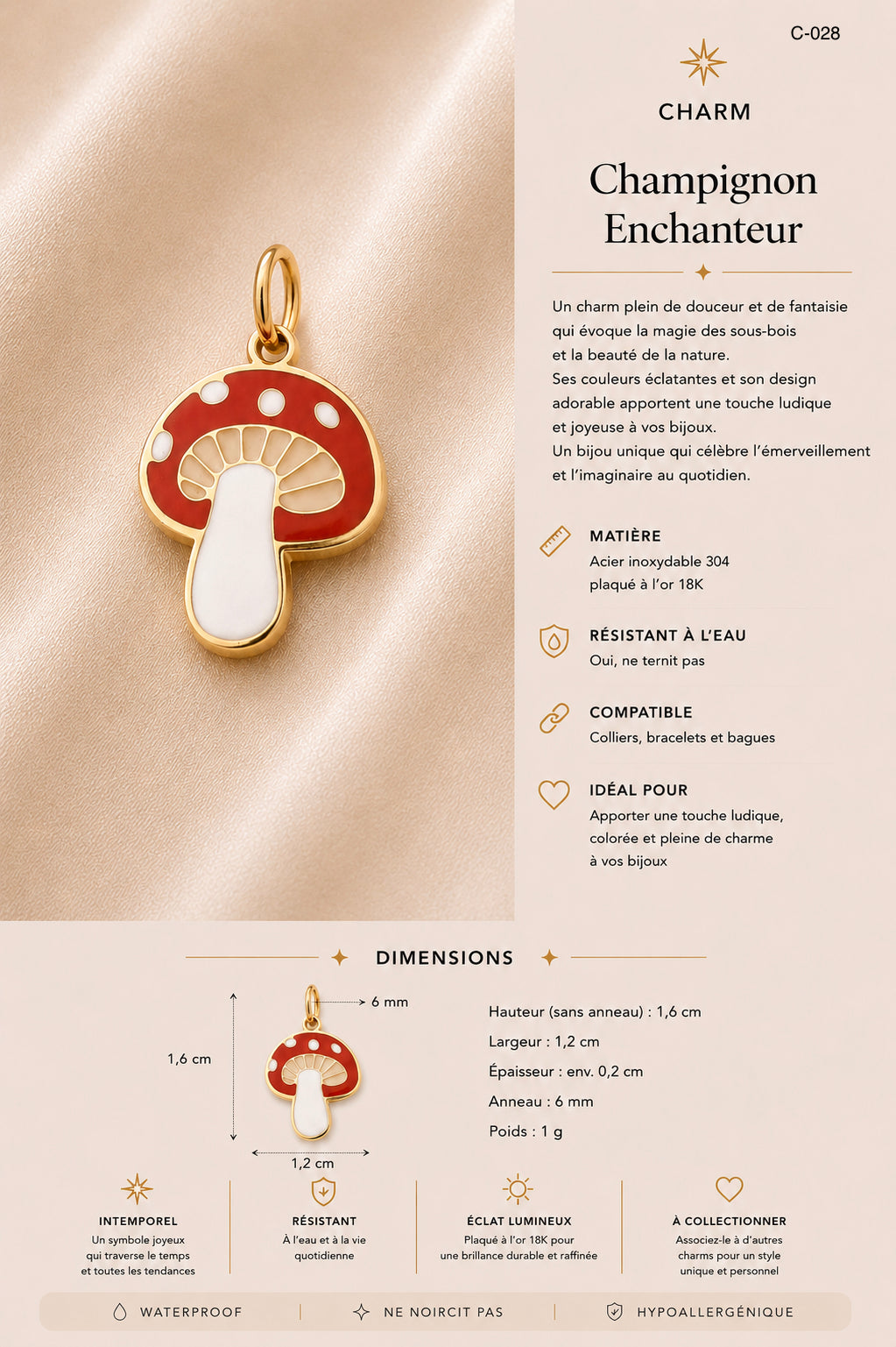 C-028 charm Champignon enchanteur