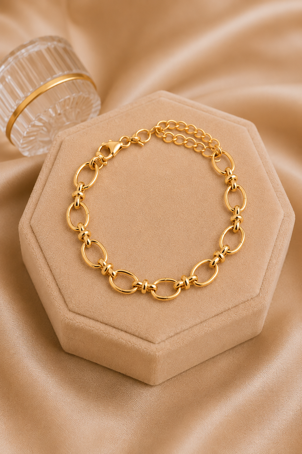Bracelet maille épaisse - L’aura - or BR006