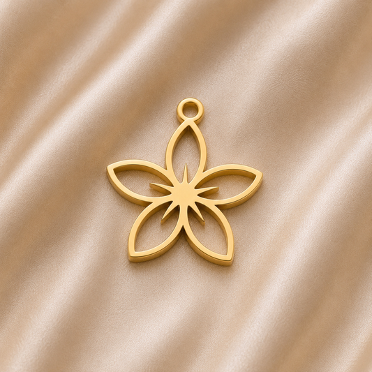 C-056 charm Fleur étoilée dorée
