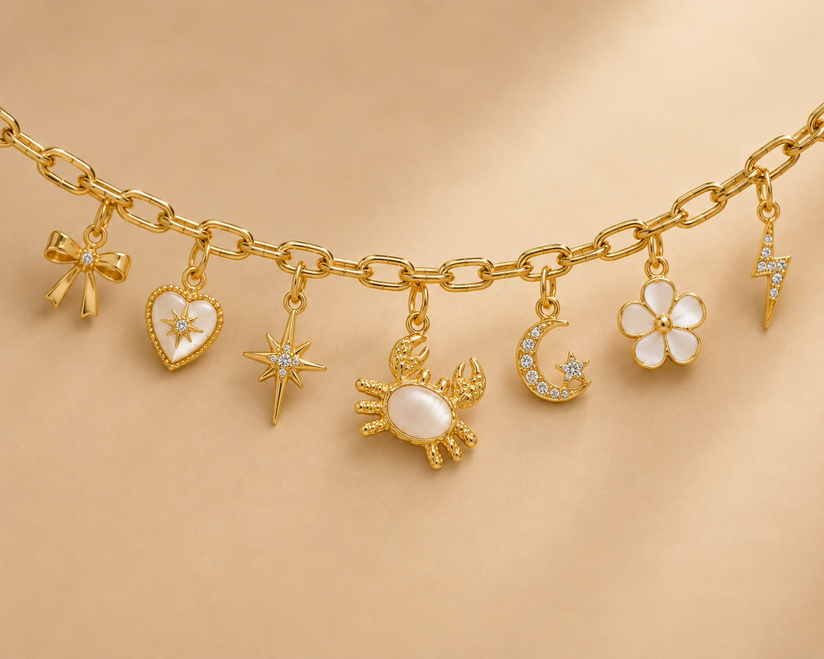 C-038 charm Crabe nacré