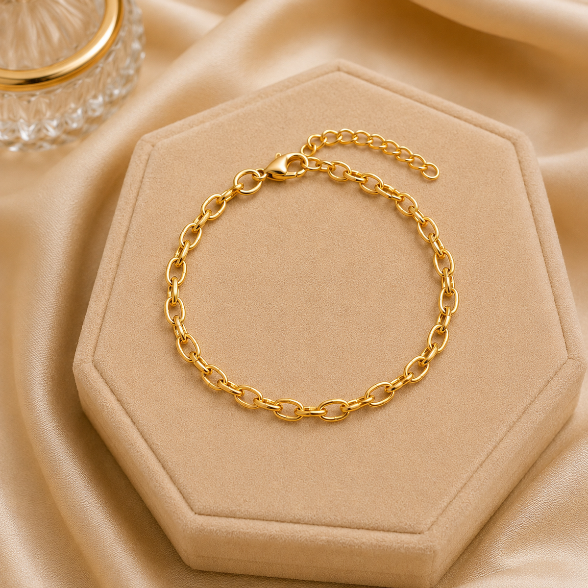 Bracelet maille fine - La lueur - Or BR001