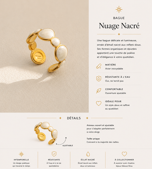 Bague Nuage nacré