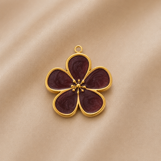 C-037 charm Fleur prune