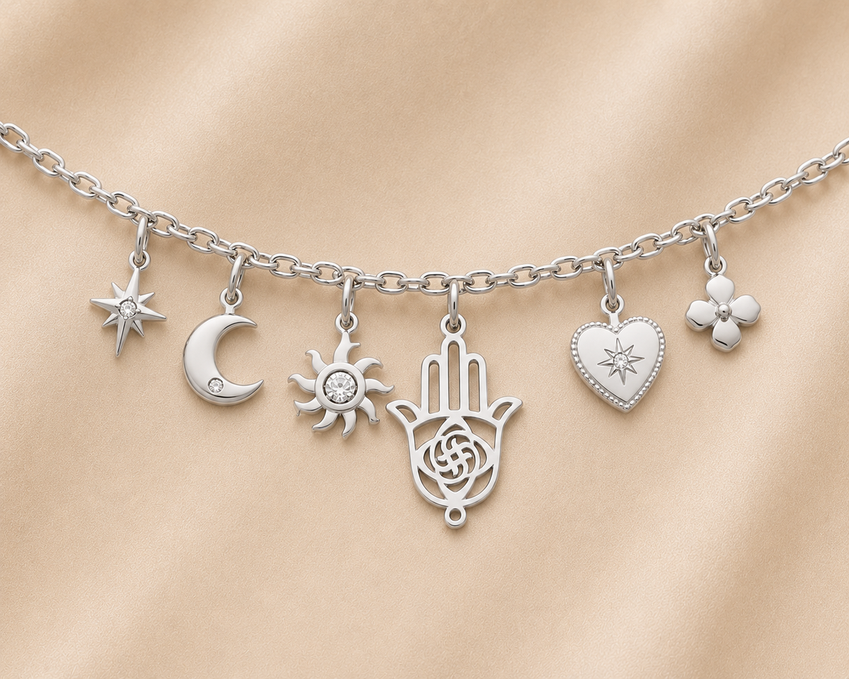 C-045 charm Main de Fatma argenté