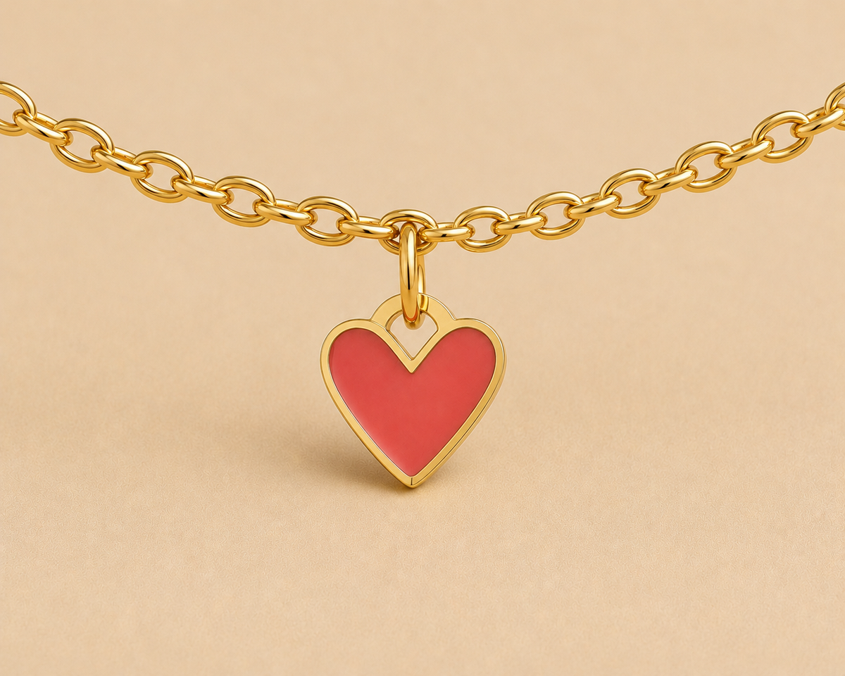 C-033 charm Coeur cerise