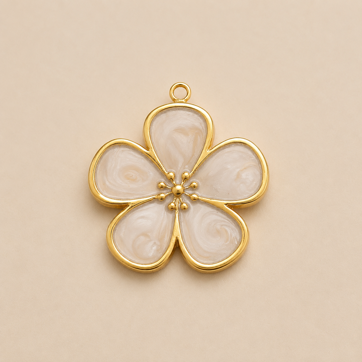 C-031 charm Fleur de nacre - rosée