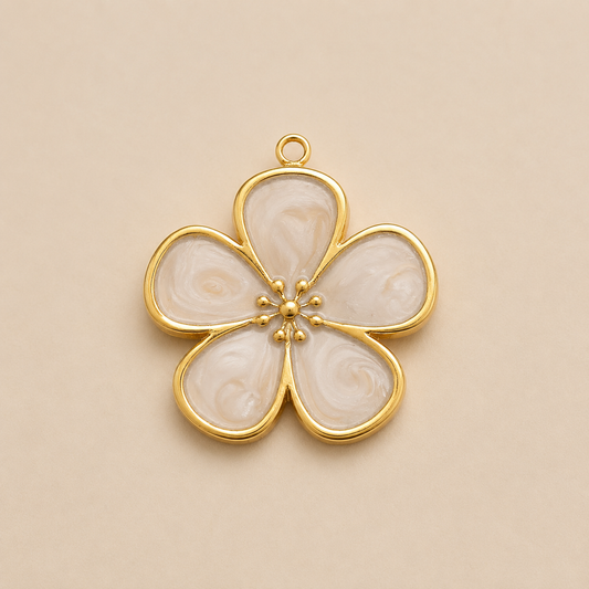 C-031 charm Fleur de nacre - rosée