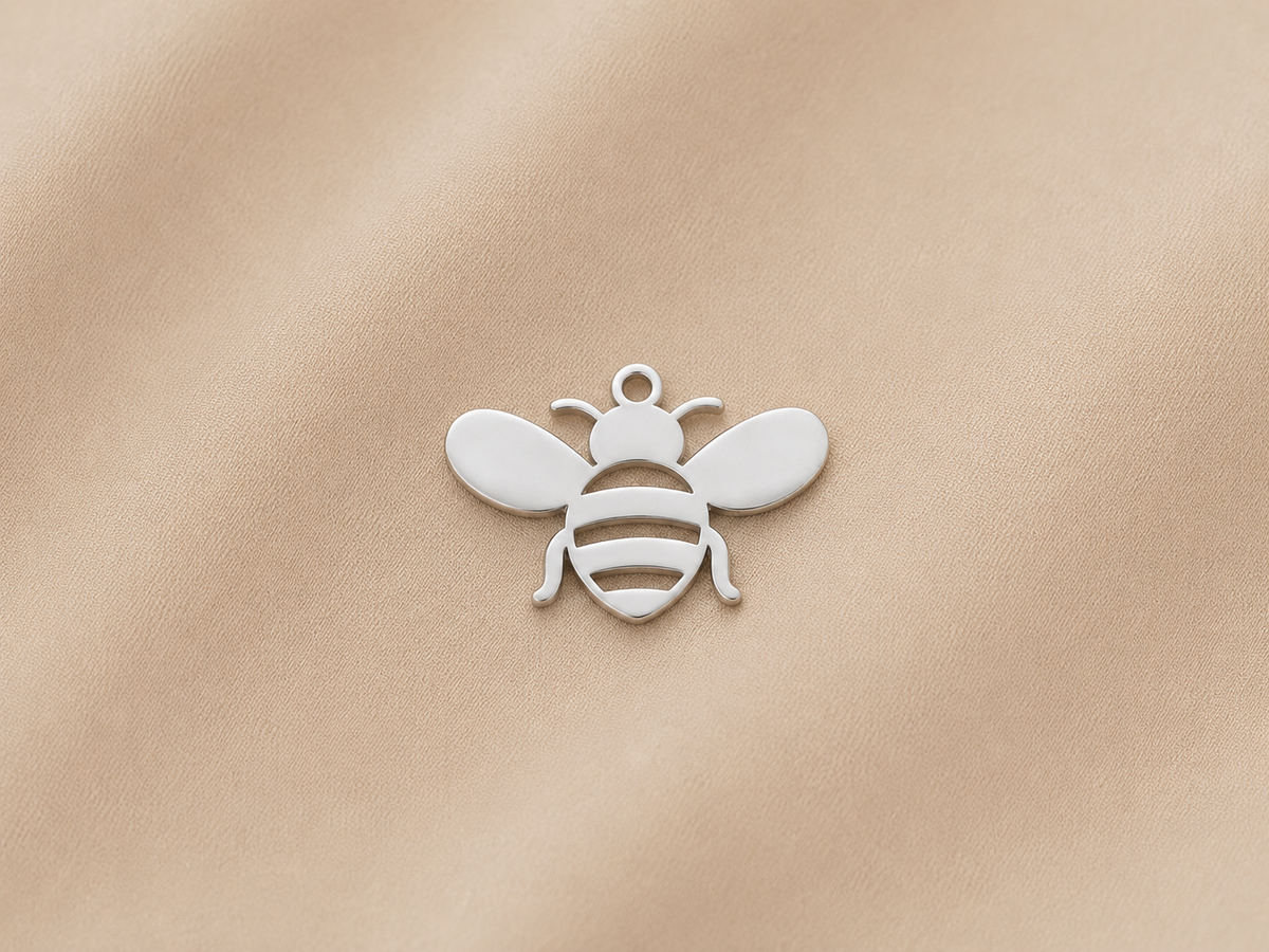C-048 charm Abeille douce - argentée