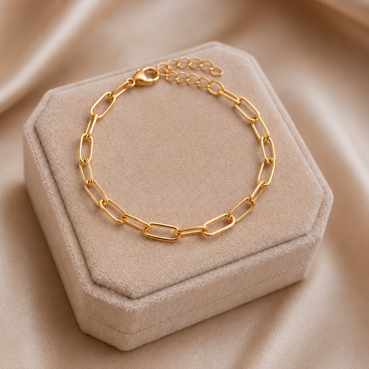 Bracelet maille moyenne - L’aurore - Doré - BR004