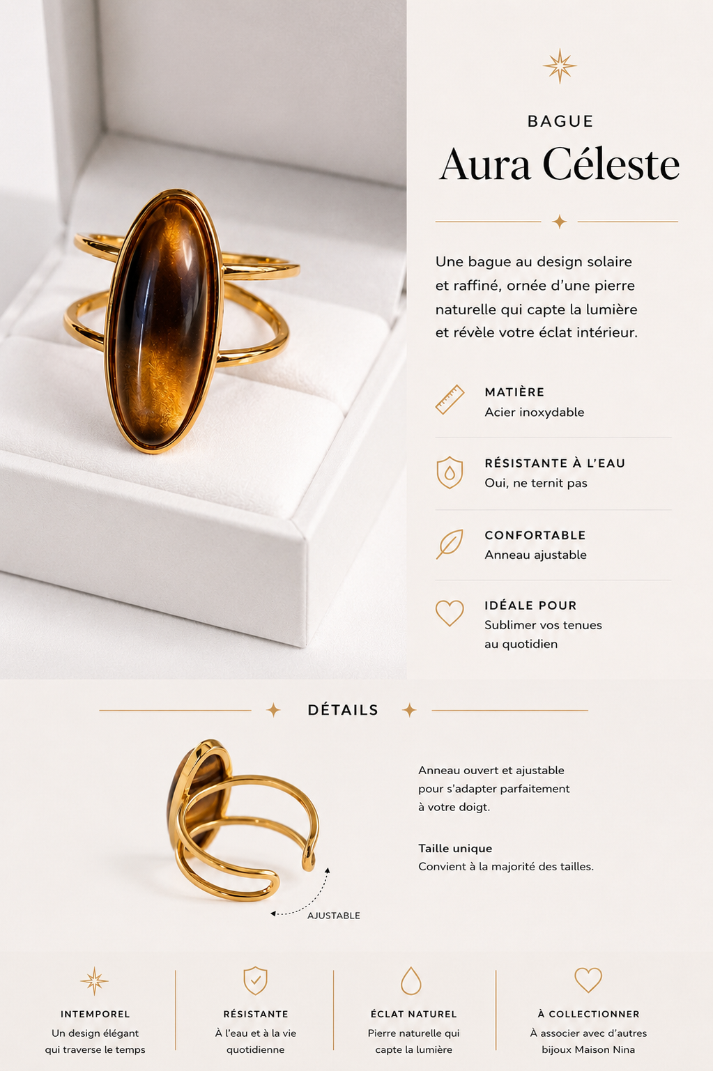 Bague Aura céleste